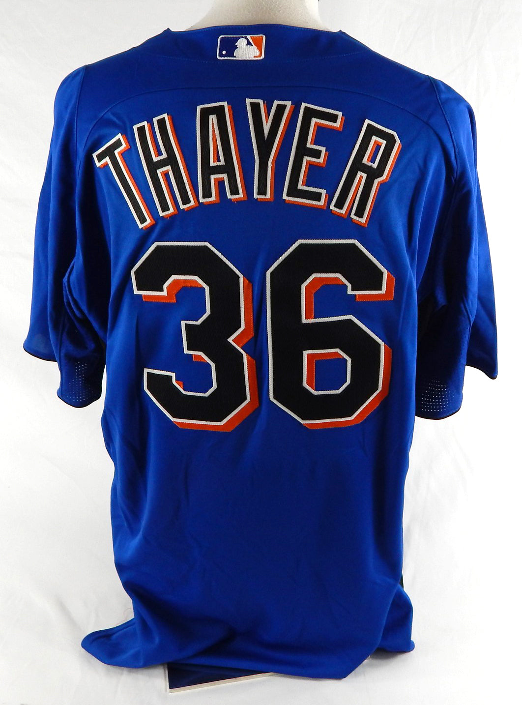 2011 New York Mets Dale Thayer #36 Game Issued Blue Jersey BP ST 46 418 Pic2