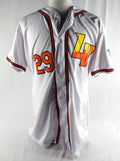 2024 Las Vegas Aviators Carlos Perez #29 Game Used White Jersey 46 232