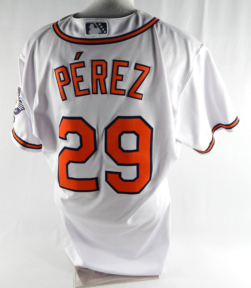 2024 Las Vegas Aviators Carlos Perez #29 Game Used White Jersey 46 232 Pic2