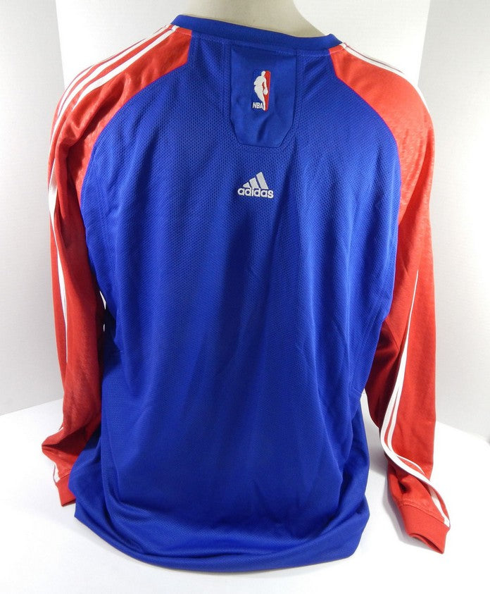 2000s Detroit Pistons #42 Game Used Blue Shooting Shirt 3XL tall DP53469 Pic2