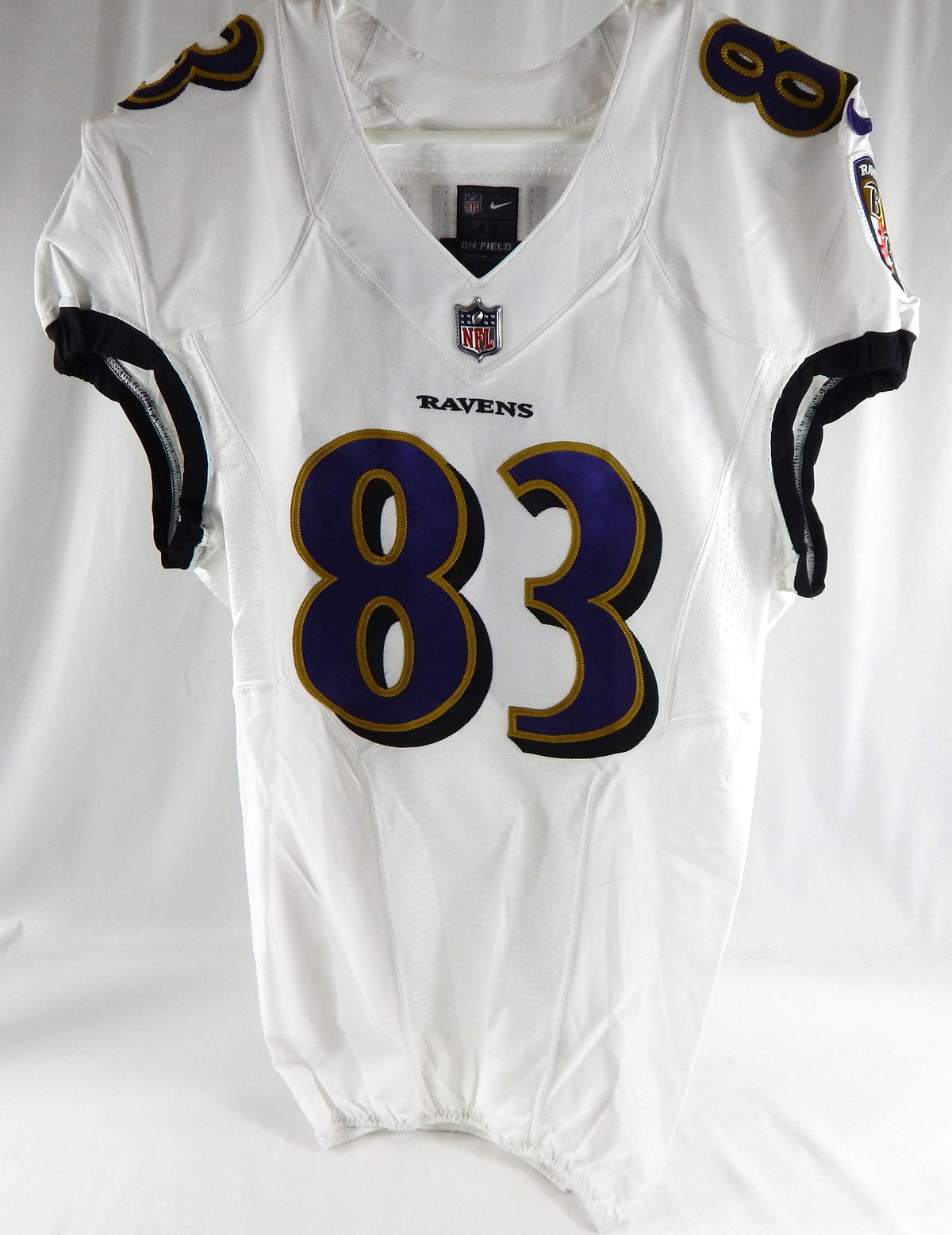 2021 Baltimore Ravens Tony Poljan #83 Game Issued White Jersey 42 742
