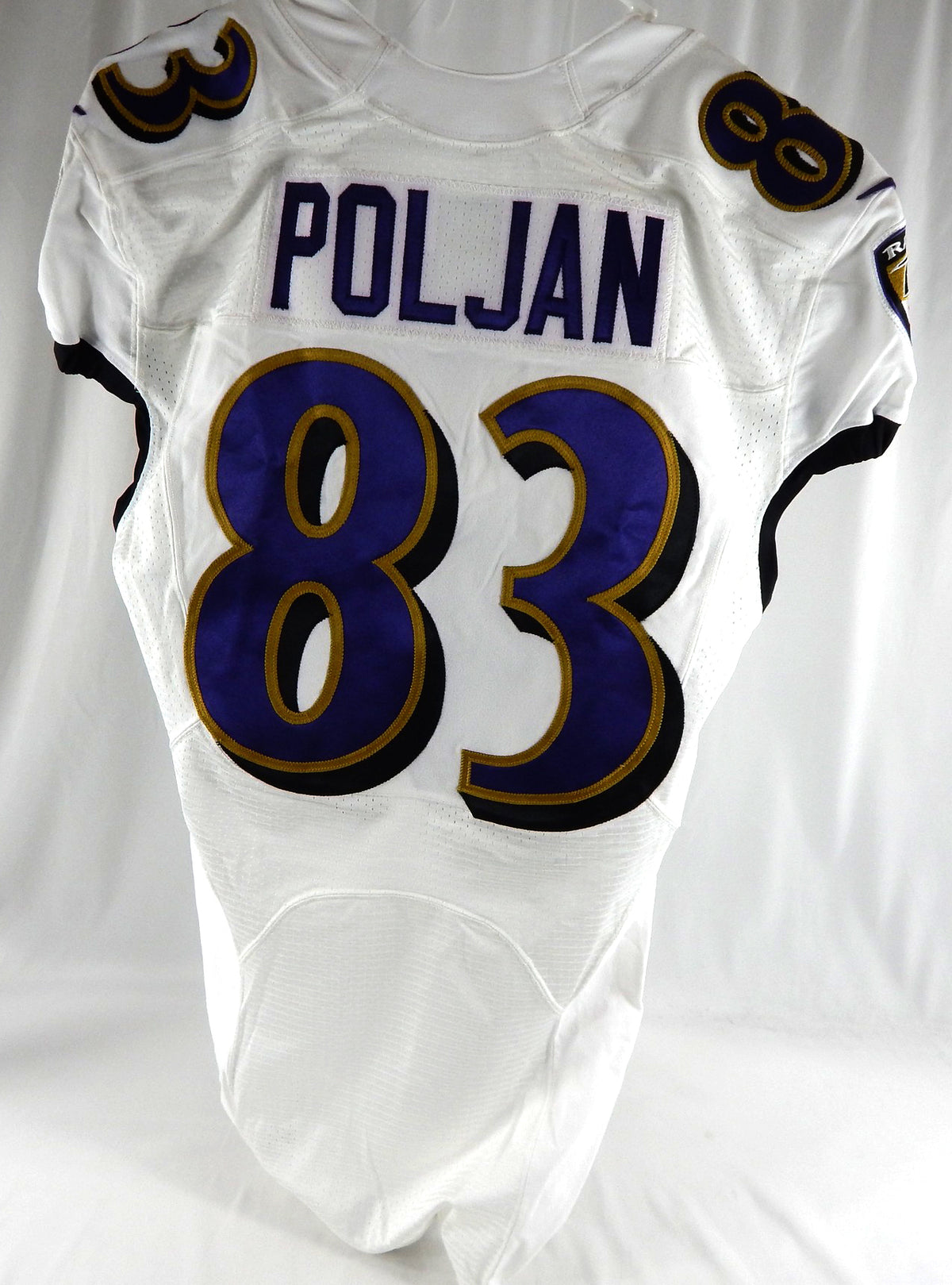 2021 Baltimore Ravens Tony Poljan #83 Game Issued White Jersey 42 742 Pic2