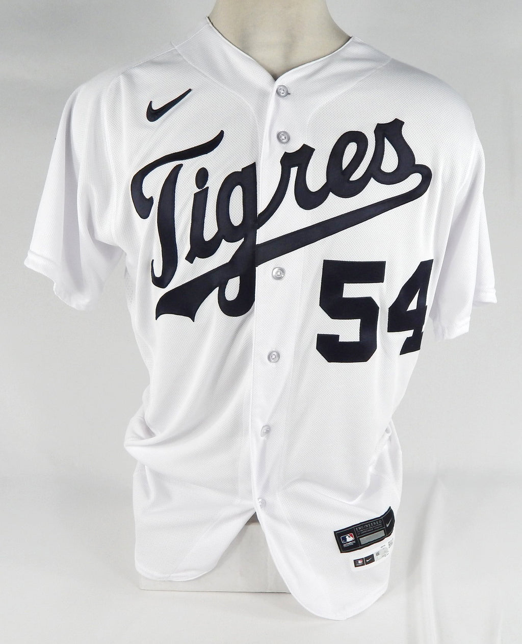 2023 Detroit Tigers Andrew Knapp #54 Game Issued White Jersey El Tigres 44 3 Pic2