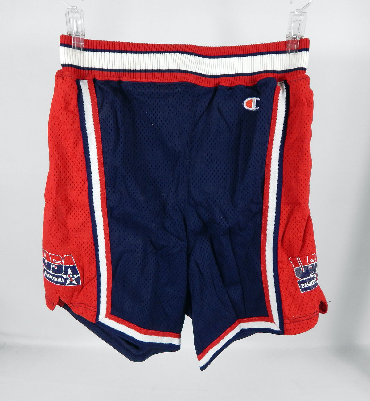 1994-95 USA Basketball Game Issued Navy Red Shorts 36 DP72288