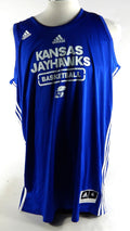 2016-17 Kansas Jayhawks Game Issued Blue and Grey Reversible Practice Jersey XL 6