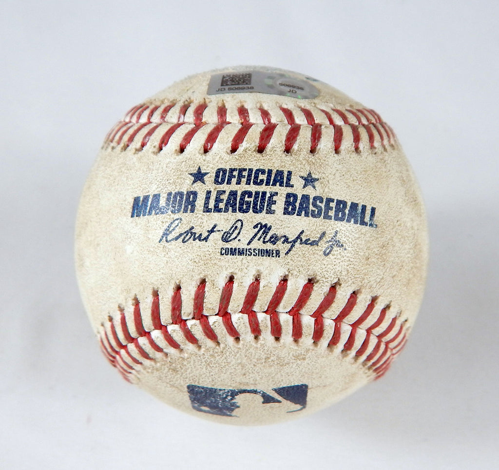 2023 Marlins Nationals Game Used Baseball Trevor Williams Jacob Stallings PID