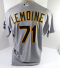 2022 Oakland A's Athletics Jacob Lemoine #71 Game Used Grey Jersey 48 DP48598