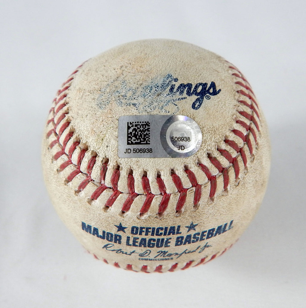 2023 Marlins Nationals Game Used Baseball Trevor Williams Jacob Stallings PID Pic2