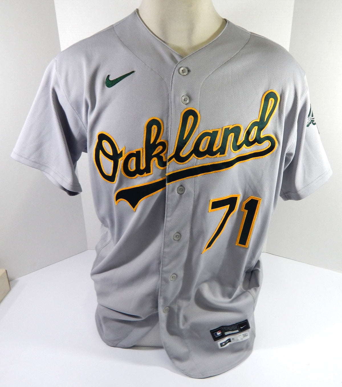 2022 Oakland A's Athletics Jacob Lemoine #71 Game Used Grey Jersey 48 DP48598 Pic2