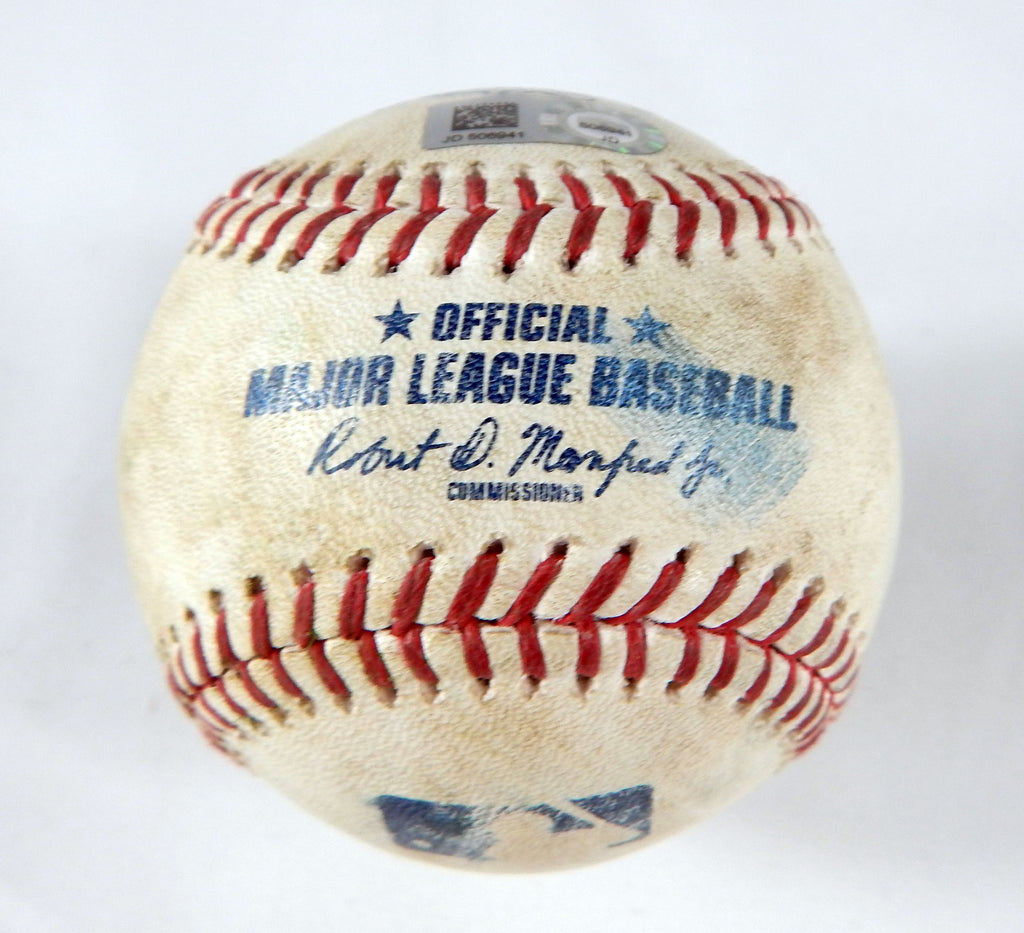 2023 Marlins Nationals Game Used Baseball Johnny Cueto Jake Alu Single 326