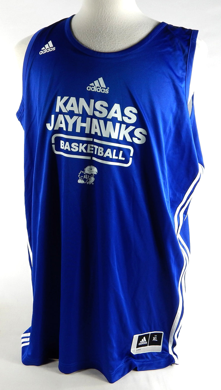 2016-17 Kansas Jayhawks #73 Game Used Blue Reversible Practice Jersey XL 007