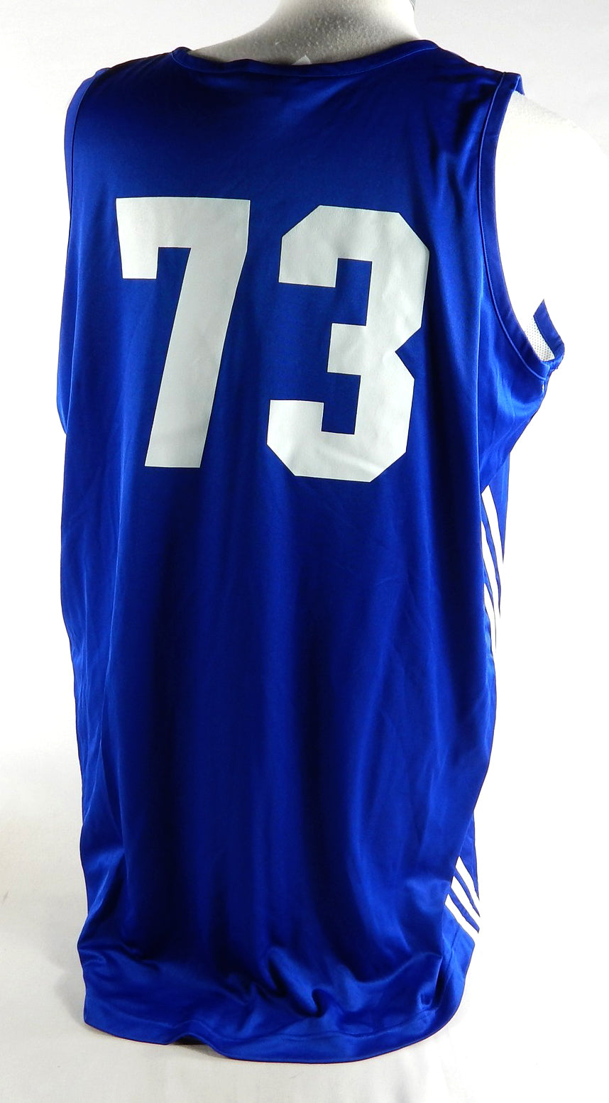 2016-17 Kansas Jayhawks #73 Game Used Blue Reversible Practice Jersey XL 007 Pic2