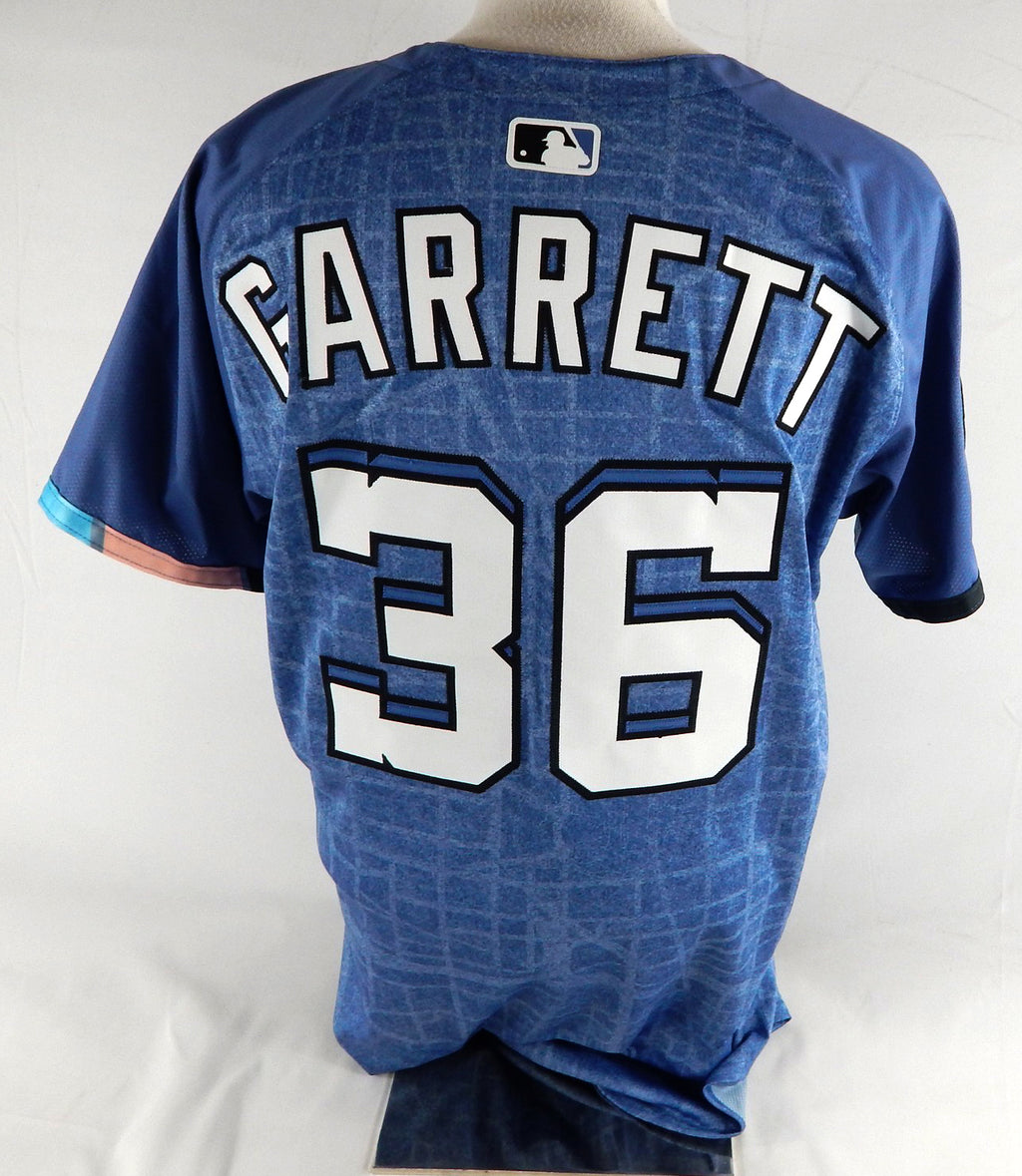2025 Washington Nationals Stone Garrett #36 Game Issued Blue Jersey City Con 5 Pic2