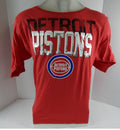 Ladies Detroit Pistons Authentic Red Boatneck Shirt HWC 5th NWT L 34S