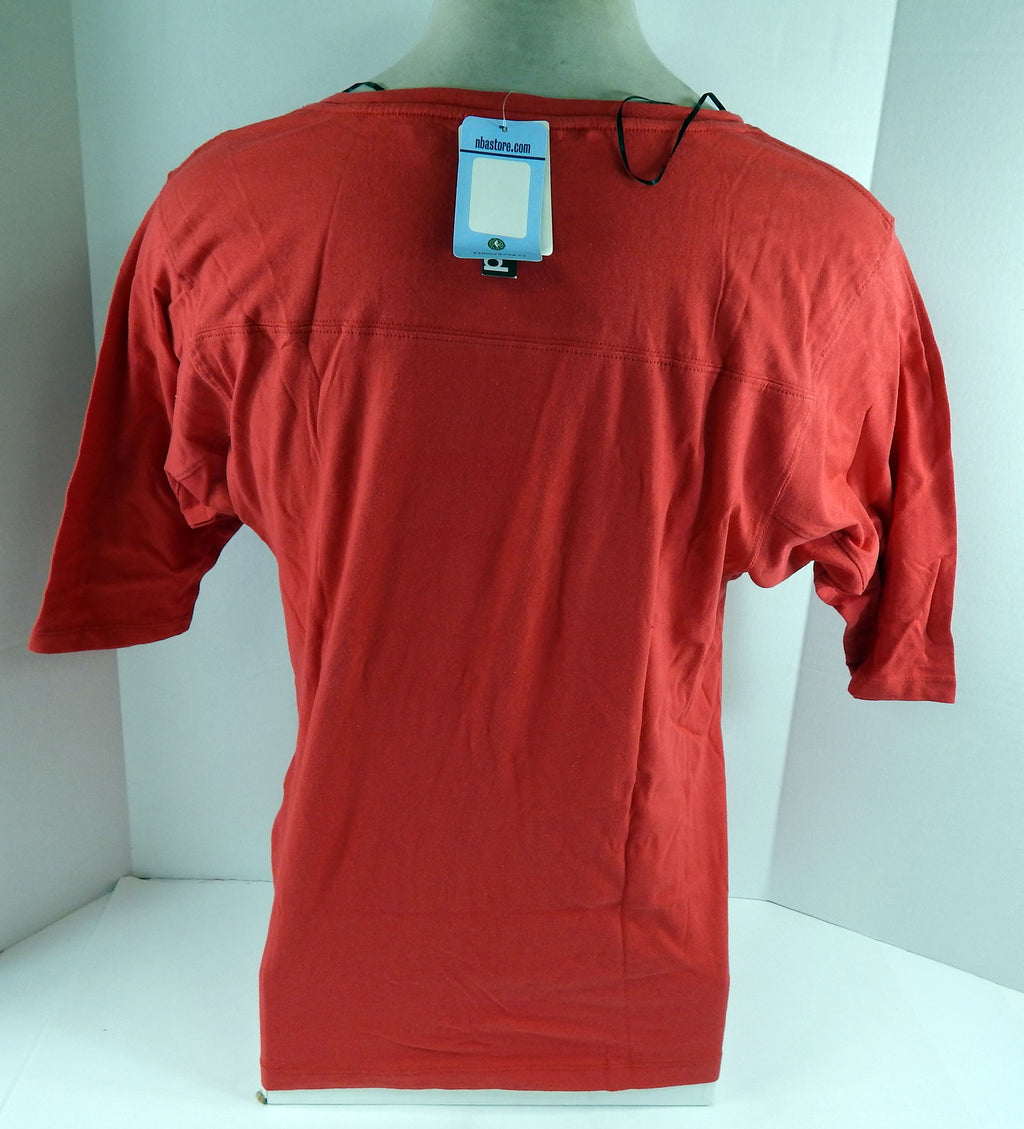 Ladies Detroit Pistons Authentic Red Boatneck Shirt HWC 5th NWT L 34S Pic2