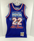 Mens NBA All Star Clyde Drexler #22 Blue Jersey HWC Mitchell & Ness NWT 46S