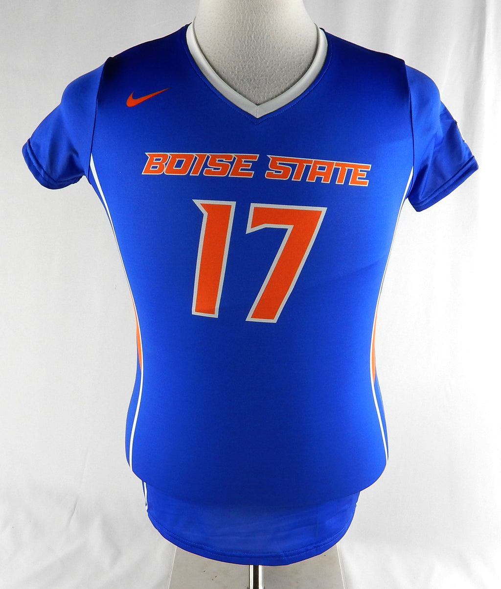 Boise State Broncos #17 Game Used Blue Jersey Womens Soccer S 737