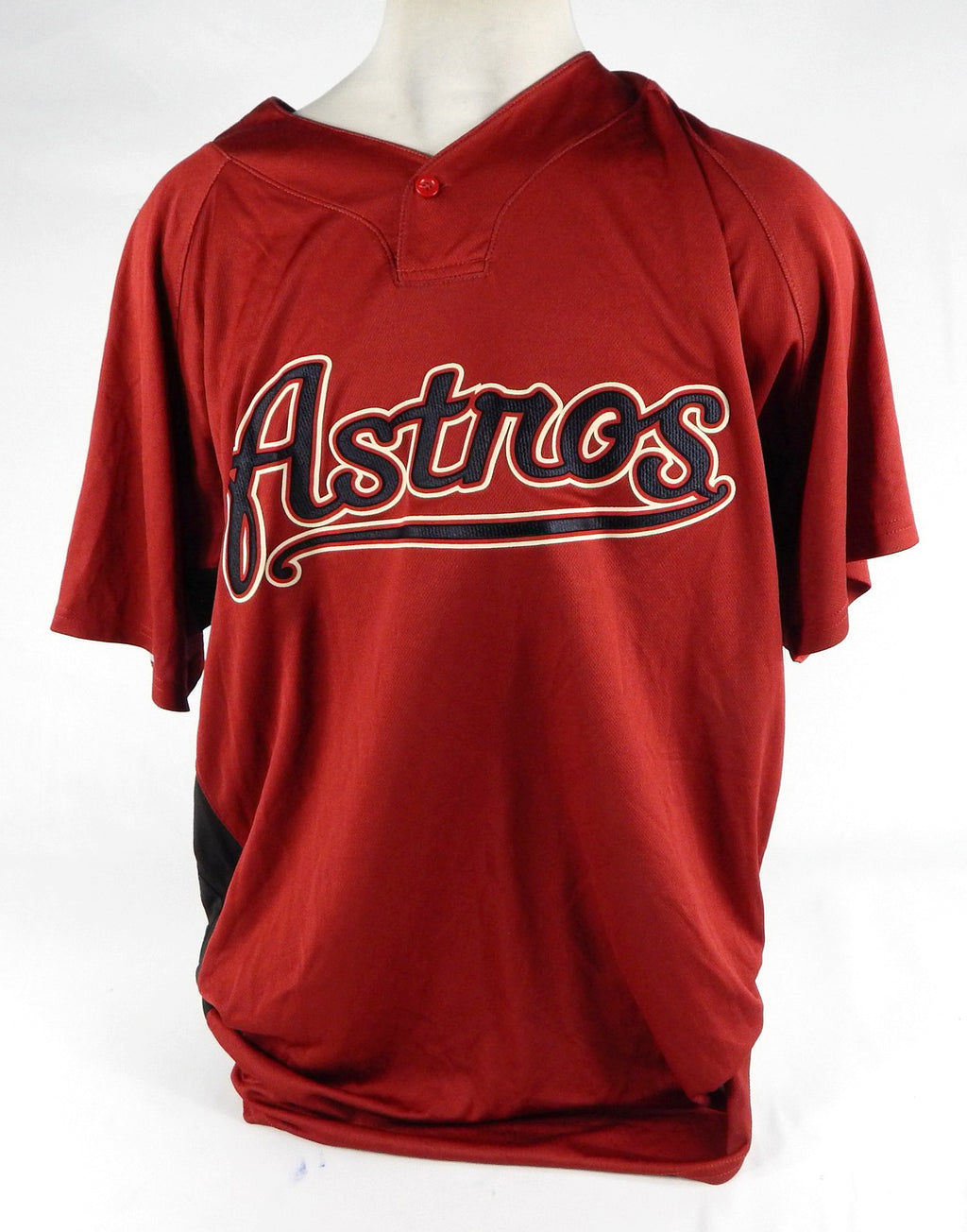 Houston Astros Matt Nevarez #91 Game Used Red Jersey ST BP 52 DP67606