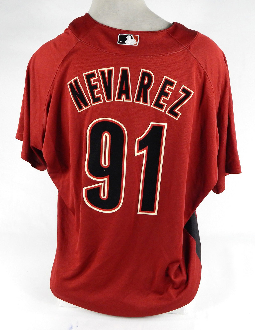 Houston Astros Matt Nevarez #91 Game Used Red Jersey ST BP 52 DP67606 Pic2