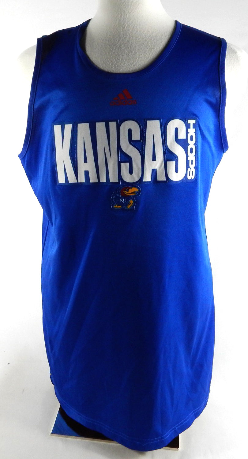 2023-24 Kansas Jayhawks #21 Game Used Blue Practice Jersey Basketball XL DP83011