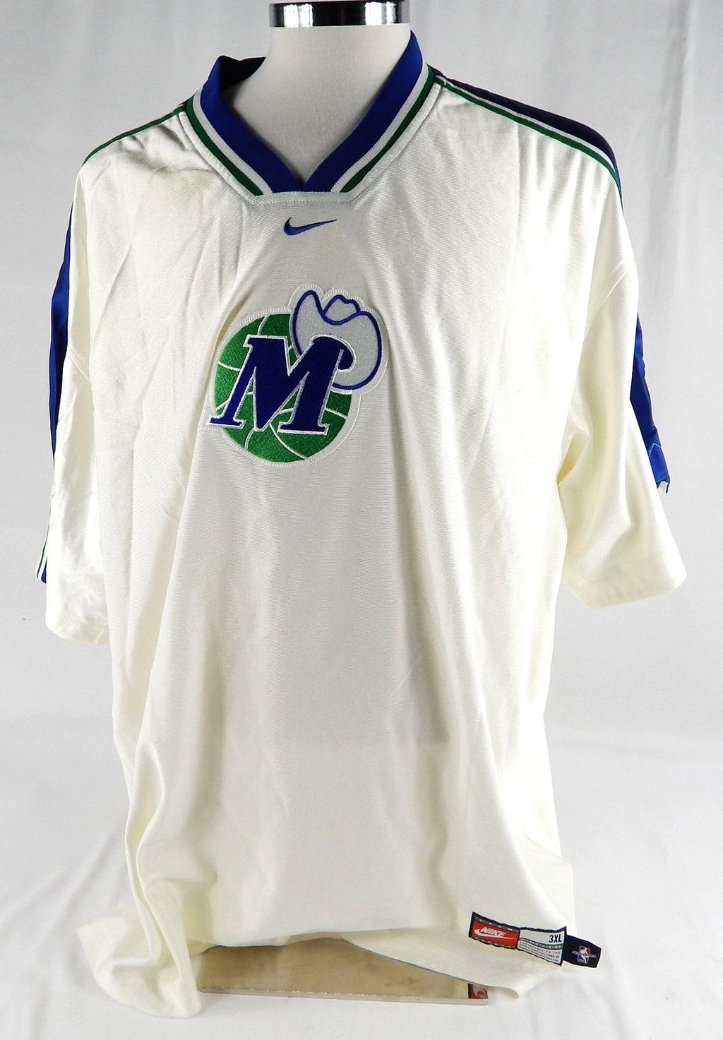 1999-00 Dallas Mavericks Game Issued White Shooting Shirt 3XL DP86871