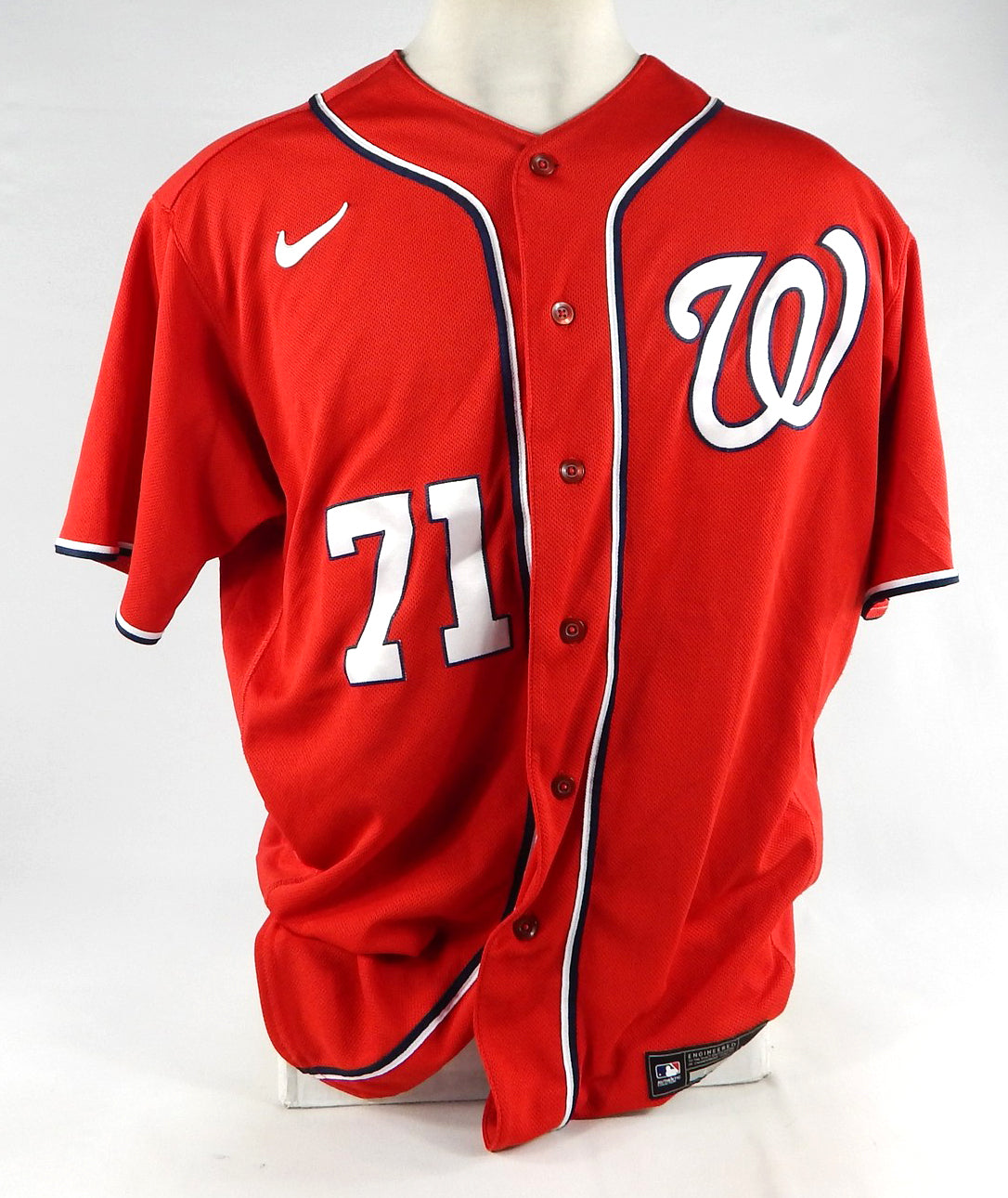 2023 Washington Nationals Mason Thompson #71 Game Issued Pos Used Red Jersey 9 Pic2