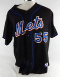 2010 New York Mets Randy Niemann #55 Game Used Black Jersey 50 913
