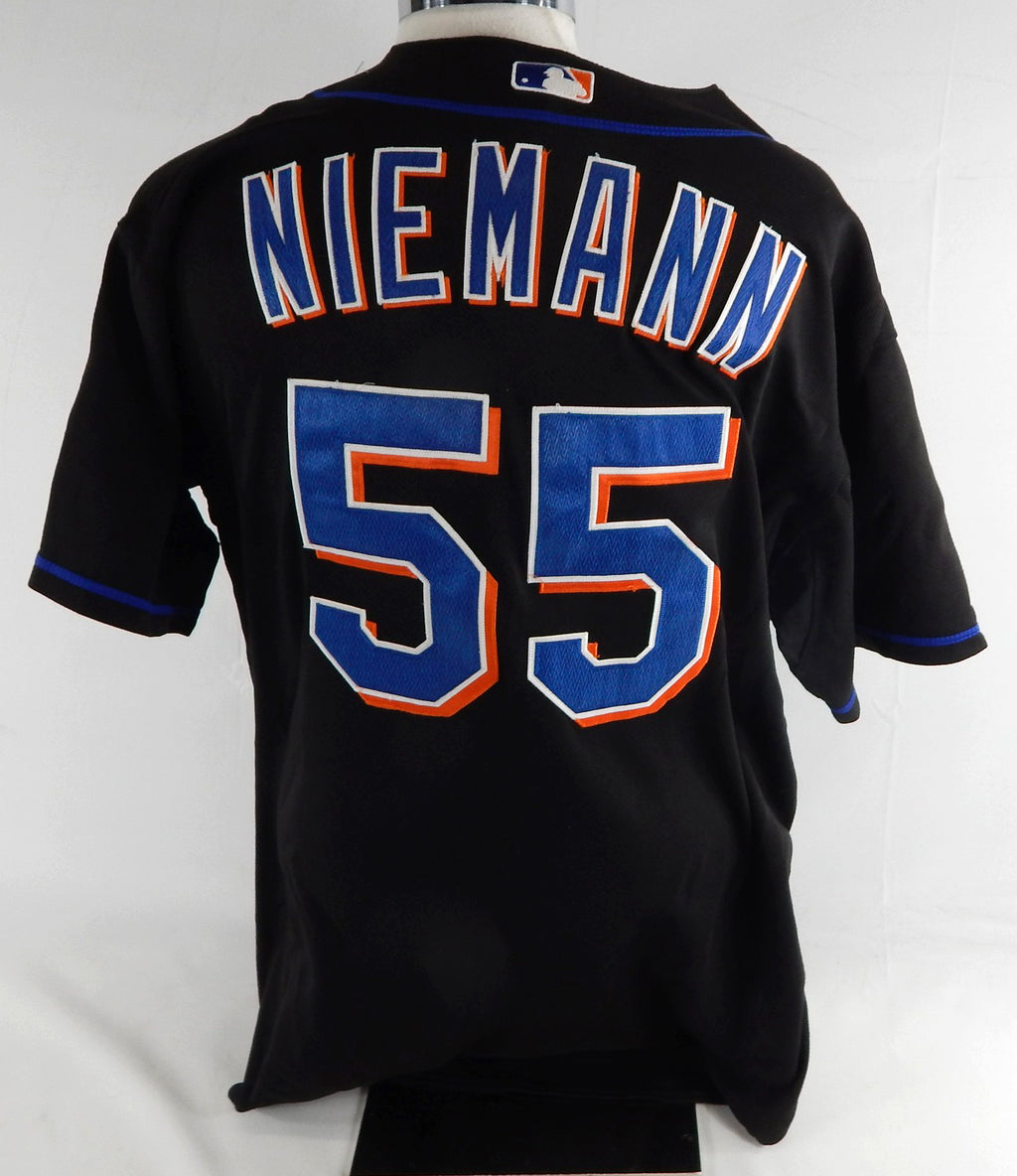 2010 New York Mets Randy Niemann #55 Game Used Black Jersey 50 913 Pic2