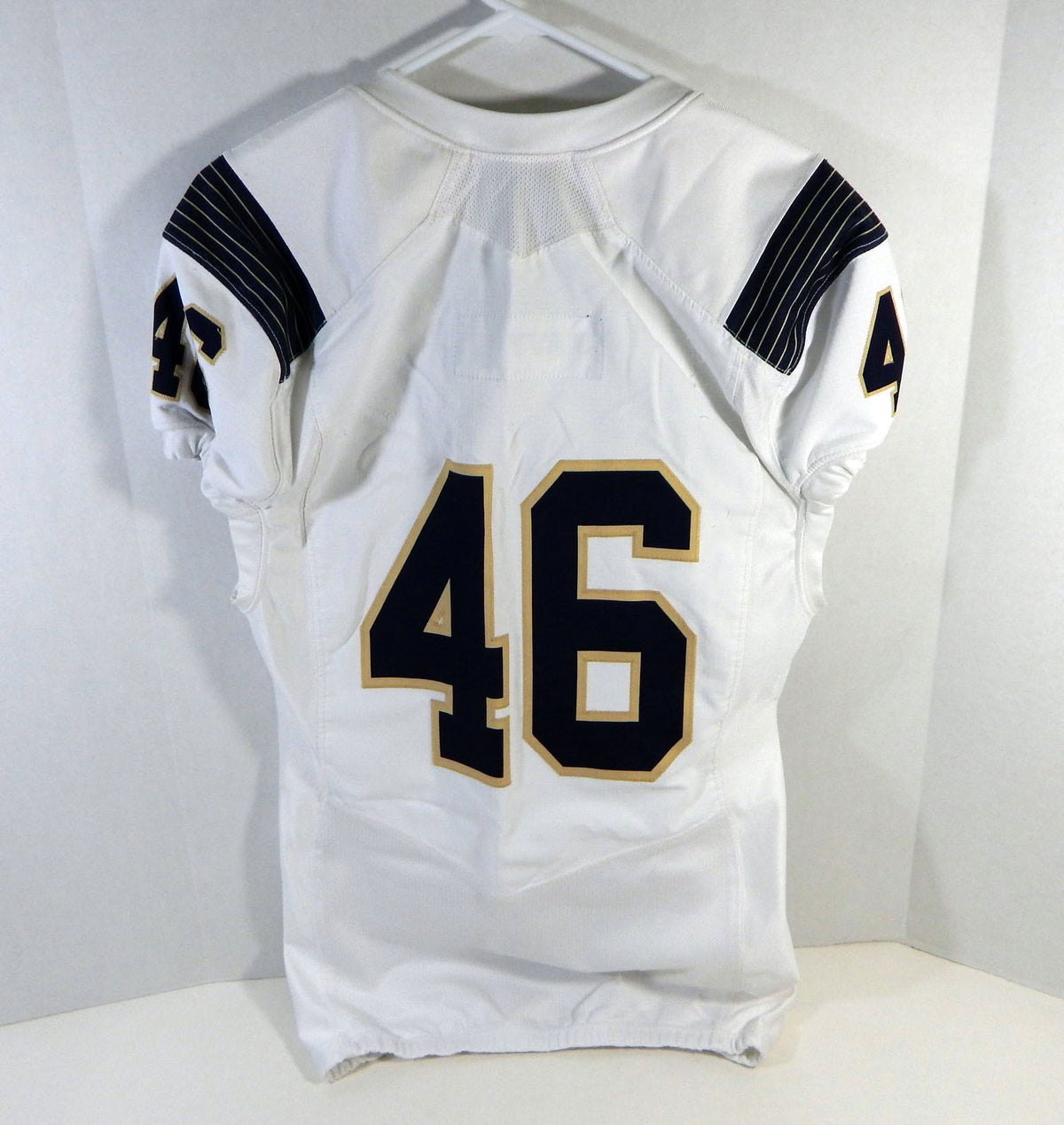 2018 Navy Academy Midshipmen #46 Game Used White Jersey Name Plate Rem 42 427 Pic2
