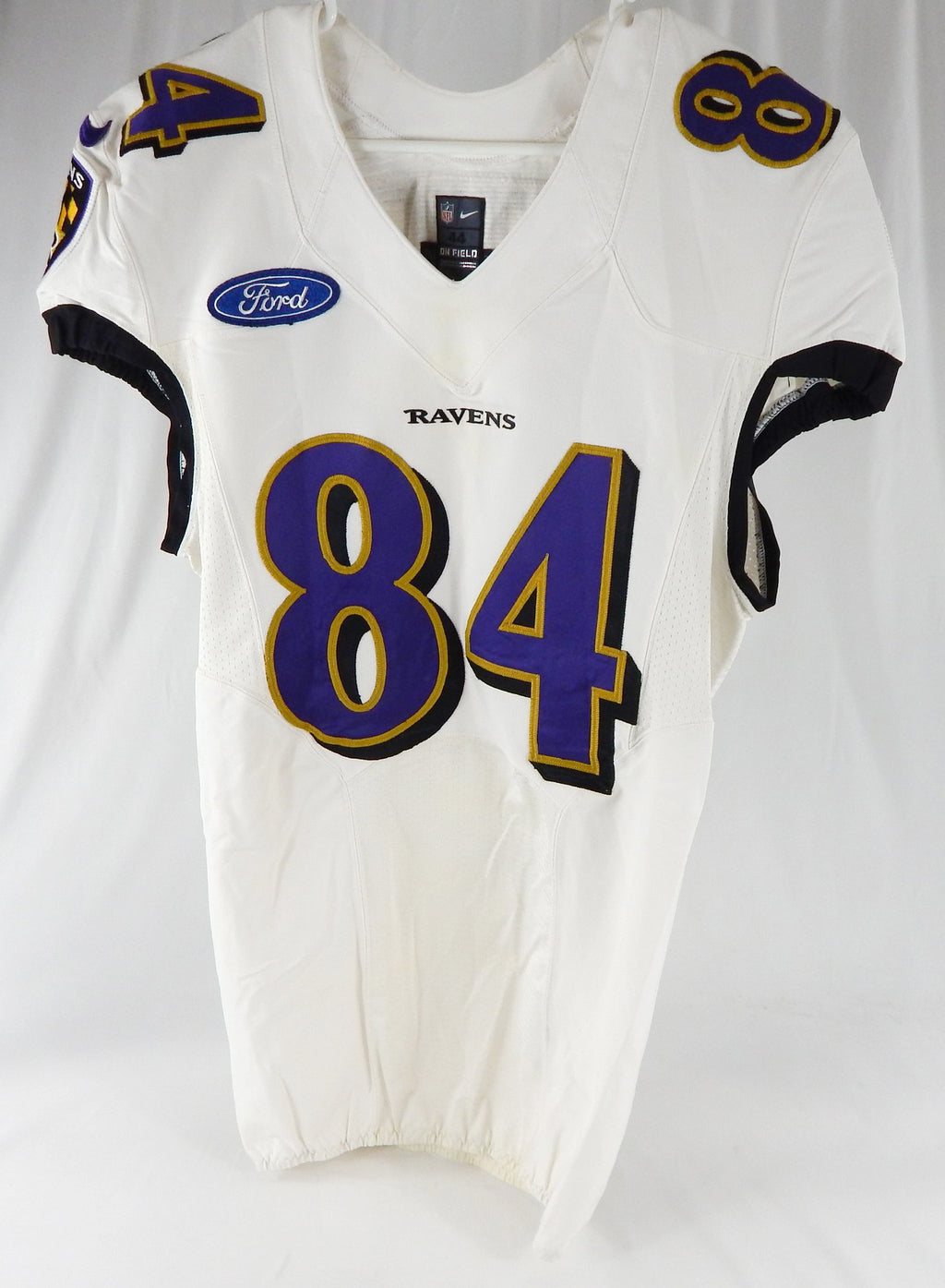 2014 Baltimore Ravens Chris Matthews #84 Game Used White Practice Jersey Ford 9