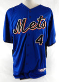 2011 New York Mets Zach Lutz #4 Game Issued Blue Jersey ST BP 46 426
