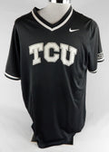 2020 Texas Christian TCU Frogs #35 Game Issued Grey Practice Jersey Baseball 01