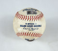2023 Reds Nationals Game Used Baseball Patrick Corbin Spencer Steer Foul. 343