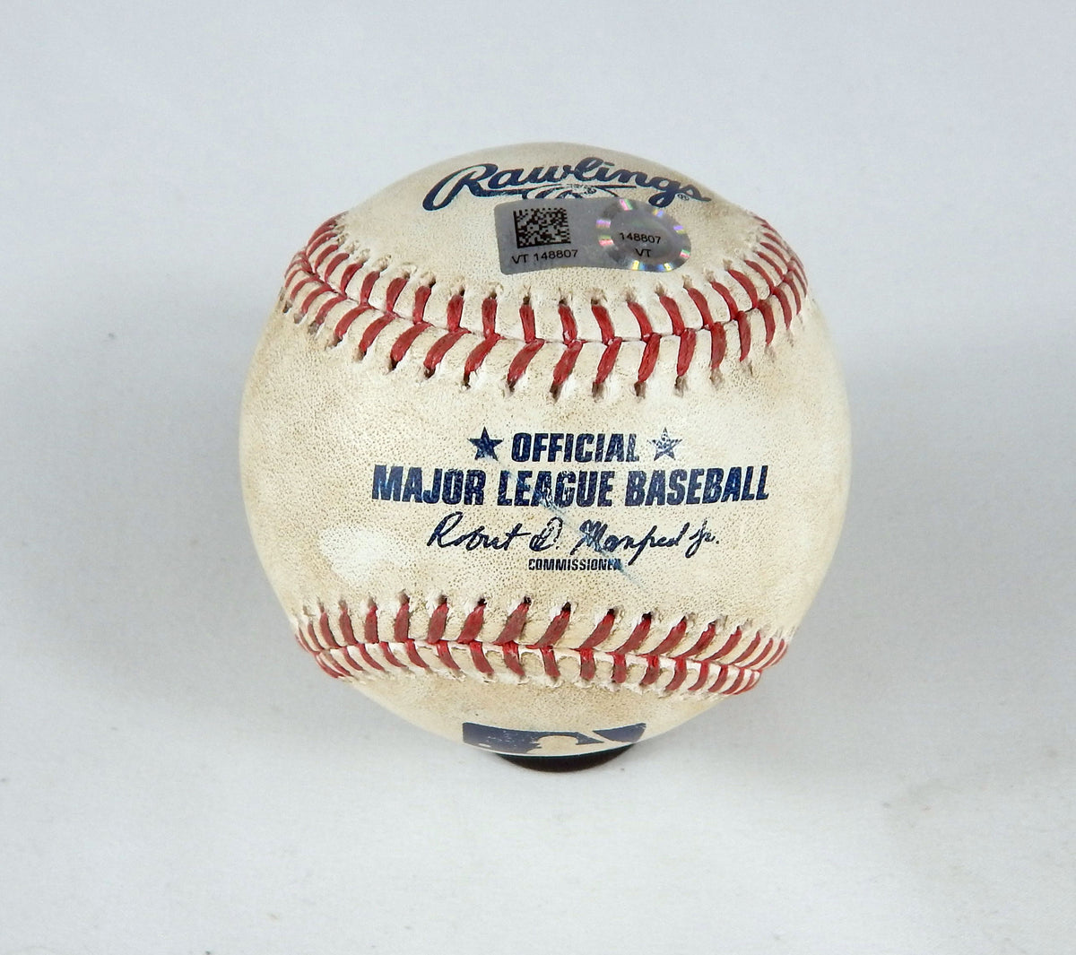 2023 Reds Nationals Game Used Baseball Patrick Corbin Spencer Steer Foul. 343