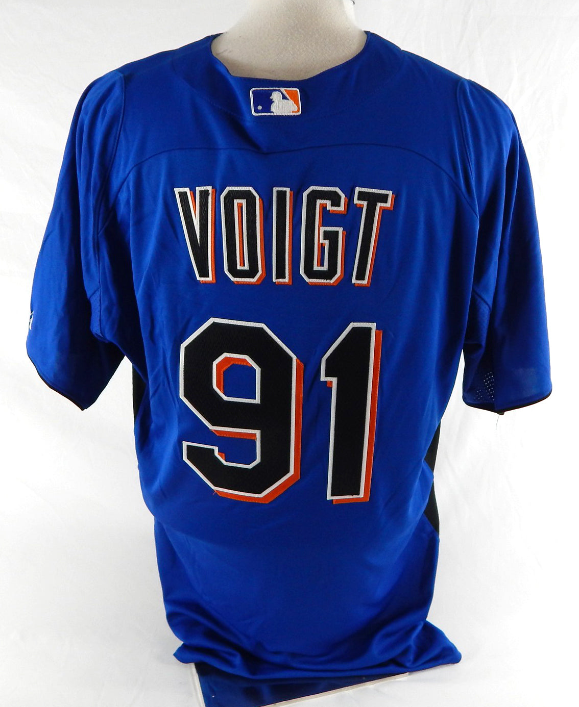 2011 New York Mets Jack Voigt #91 Game Issued Blue Jersey ST BP 46 427 Pic2