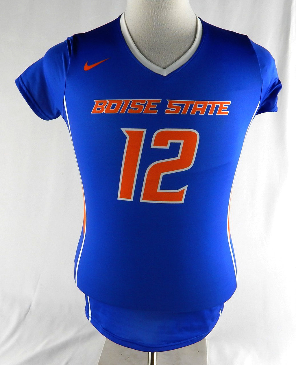 Boise State Broncos #12 Game Used Blue Jersey Womens Soccer S 744