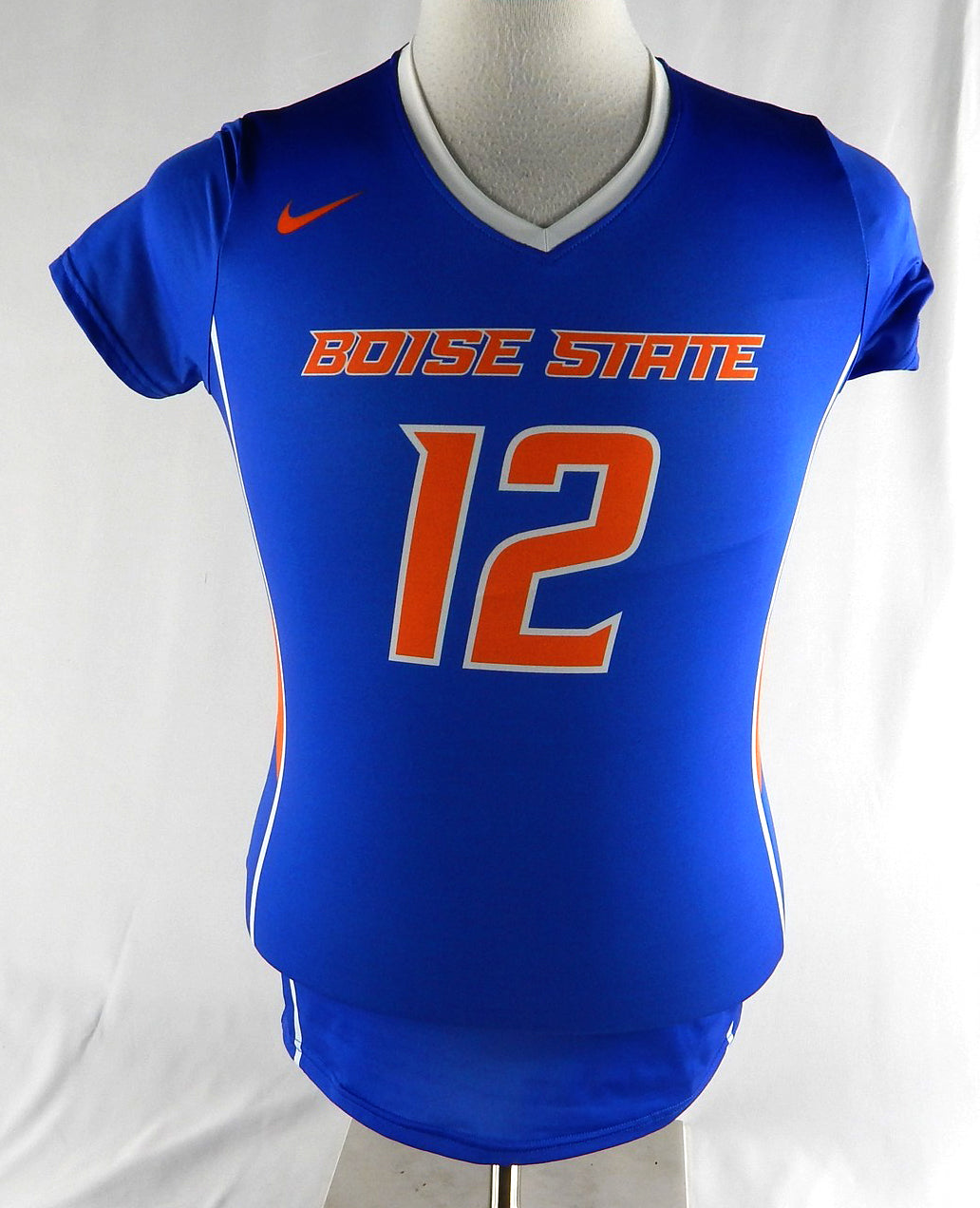 Boise State Broncos #12 Game Used Blue Jersey Womens Soccer S 744