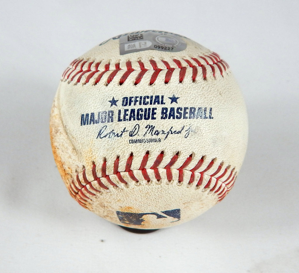 2023 Nationals Astros Game Used Baseball Framber Valdez Ildemaro Vargas lO