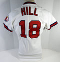 1991 California Angels Donnie Hill #18 Game Used White Jersey 408