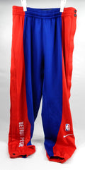 2023-24 Detroit Pistons Flynn/ burks #14 5 Game Used Blue Warm Up Pants M 827
