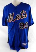 2011 New York Mets Frank Fultz #99 Game Issued Blue Jersey ST BP 44 428