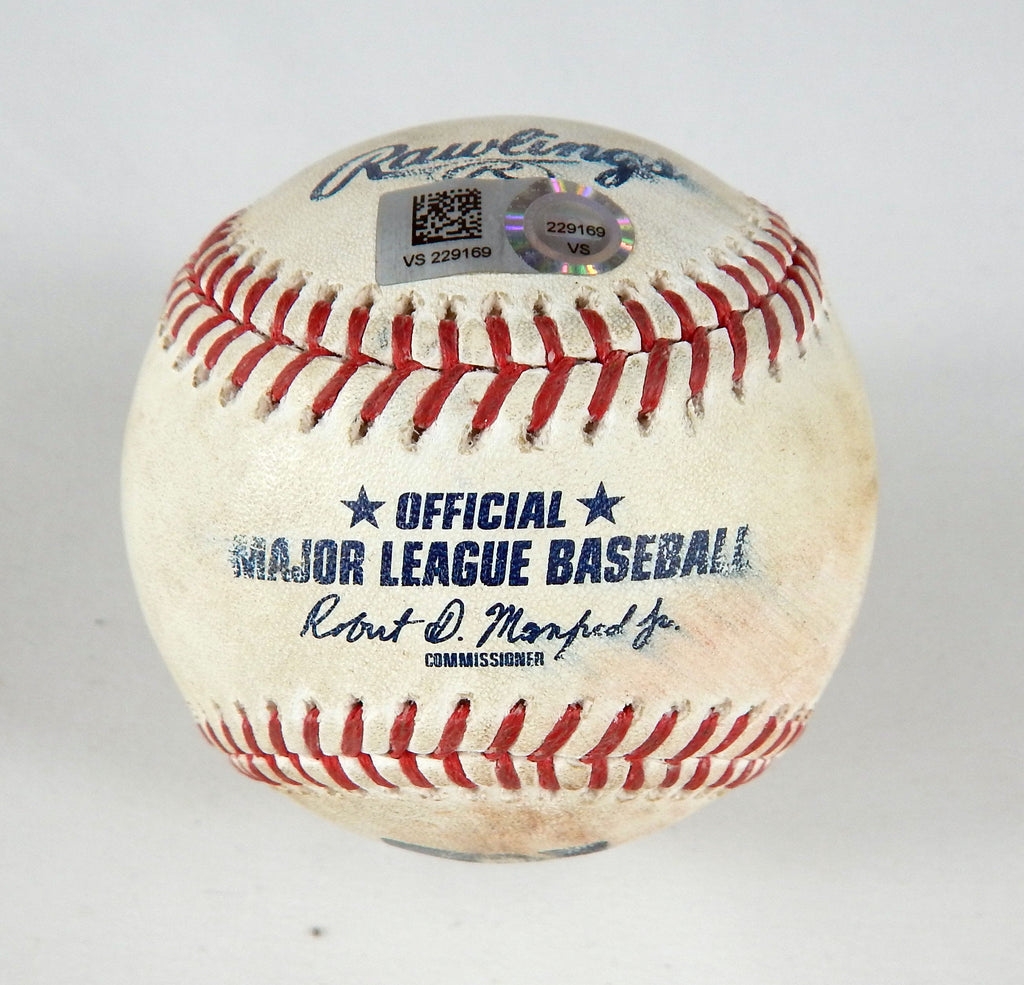 2023 Nationals Game Used Baseball Jeimer Candelario ROE Luis Garcia LO