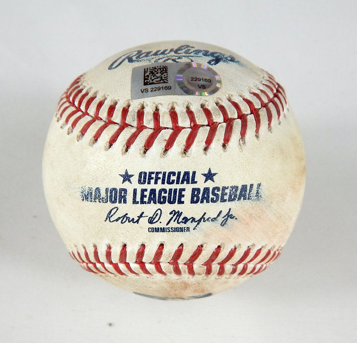 2023 Nationals Game Used Baseball Jeimer Candelario ROE Luis Garcia LO