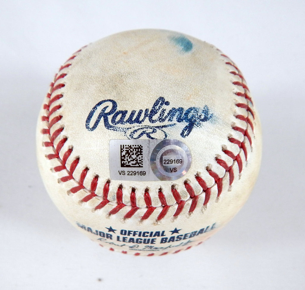 2023 Nationals Game Used Baseball Jeimer Candelario ROE Luis Garcia LO Pic2