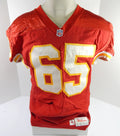 1995 Kansas City Chiefs #65 Game Issued Red Jersey 48 777
