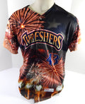 2022 Clearwater Threshers #43 Game Issued Black Jersey Fourth of July 46 7