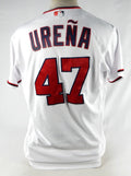 2022 Washington Nationals Richard Urena #47 Game Issued White Jersey 44 427