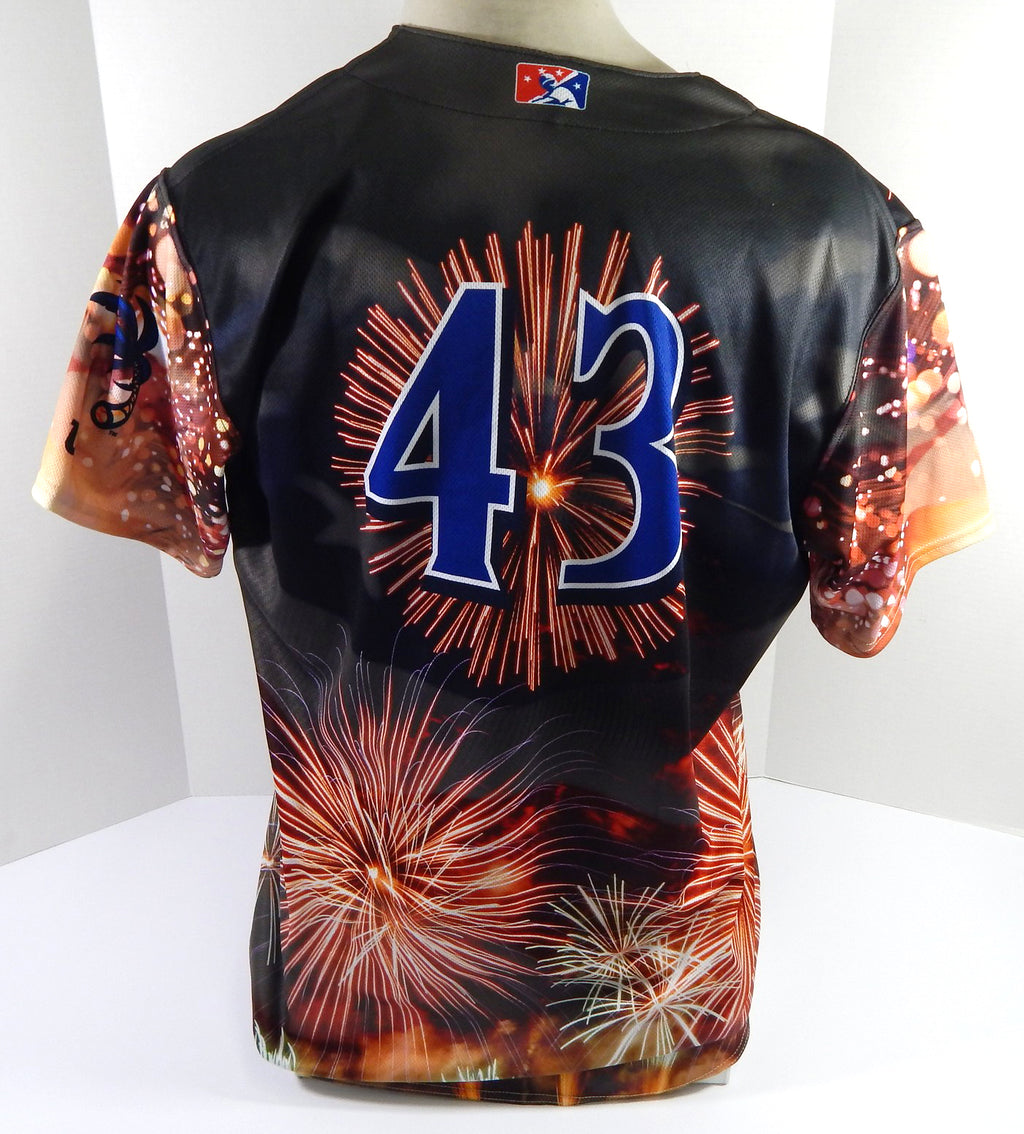 2022 Clearwater Threshers #43 Game Issued Black Jersey Fourth of July 46 7 Pic2