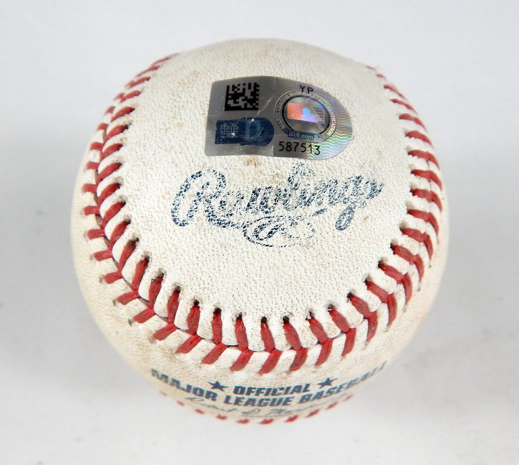 2023 Marlins Nationals Game Used Baseball Braxton Garrett Jeimer Candelario LO Pic2