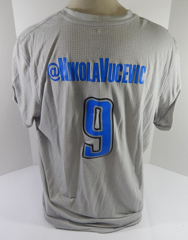 2015-16 Orlando Magic Nikola Vucevic #9 Game Used Grey T-Shirt 3XL DP53485 Pic2